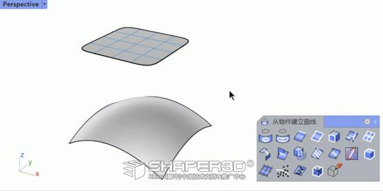 ▲ 将SubD的顶点投影至曲面上，借助建构历史间接调整SubD造型